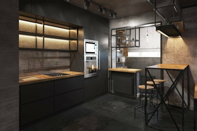 Metal kitchen loft industrial