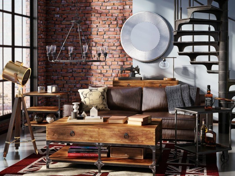 Sofa English style loft industrial