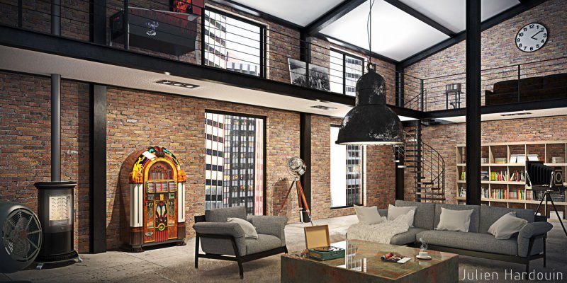 Loft style in the interior