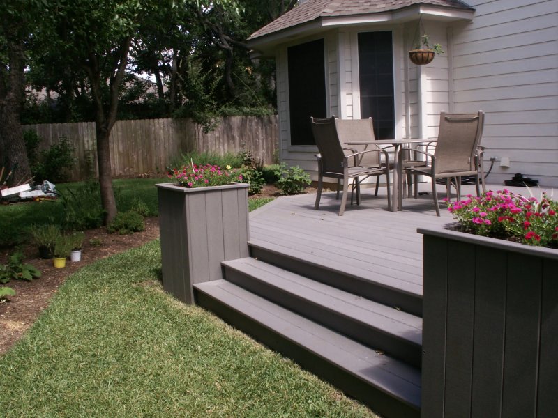 Porch of terrace boards