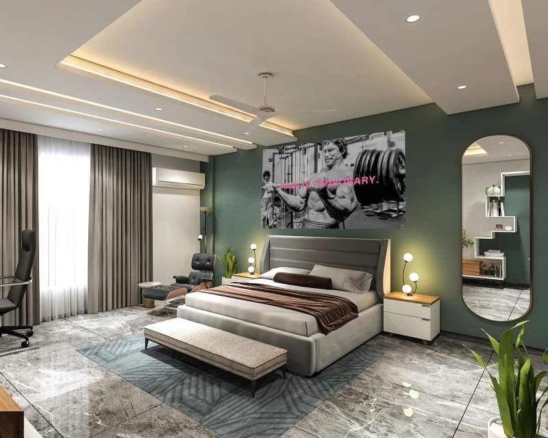 Bedrooms in modern style