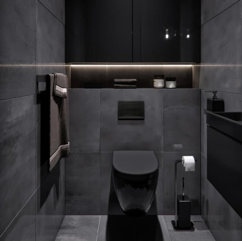 The interior of the toilet in a modern style