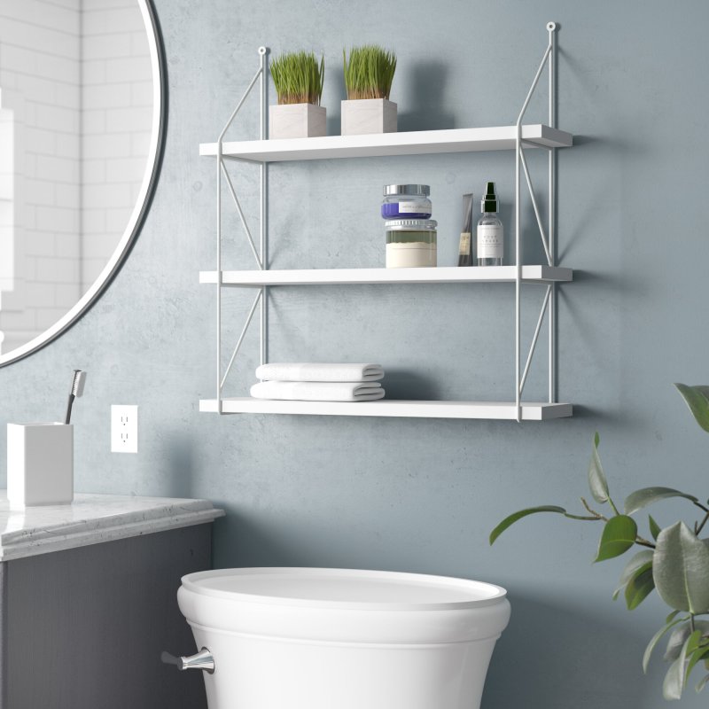 Ozone of the bathroom shelves