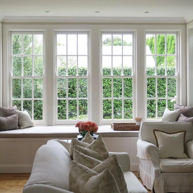 Large windows in a private house