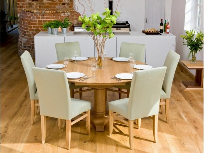 Dining table in the interior