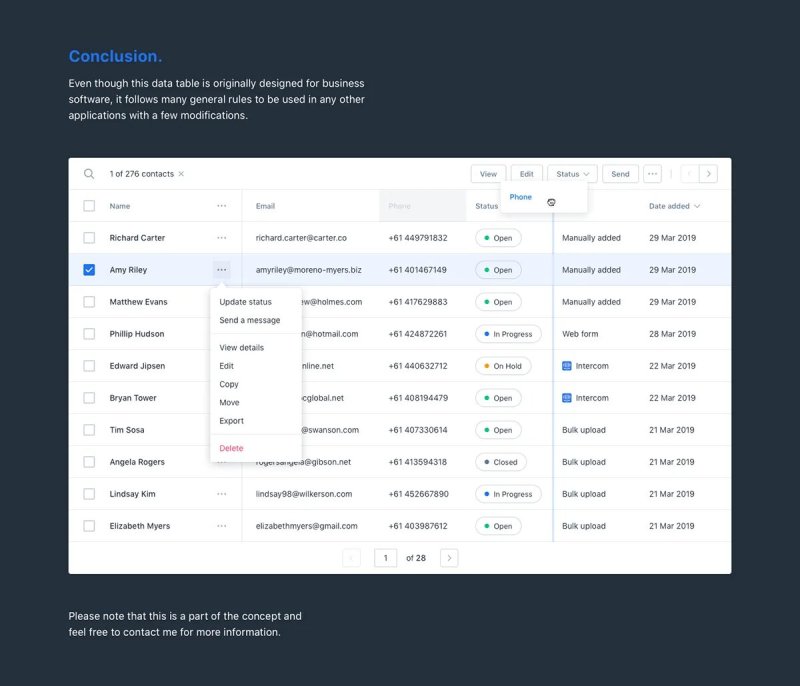 Table ux ui