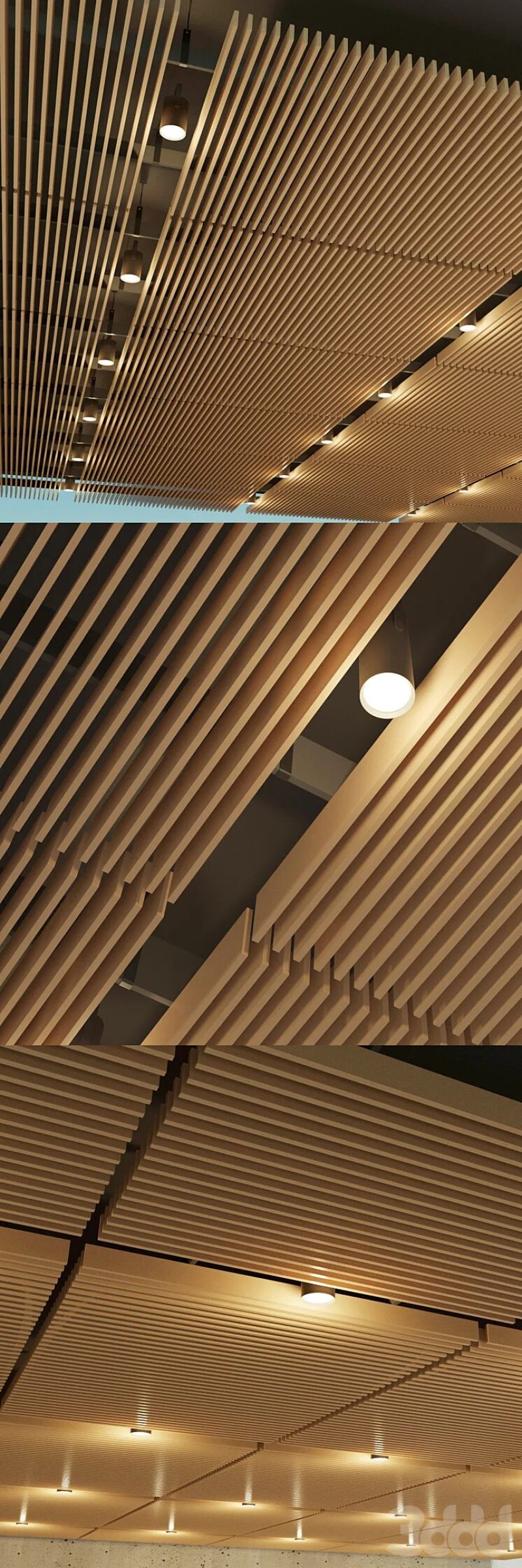 Cubated rack ceiling