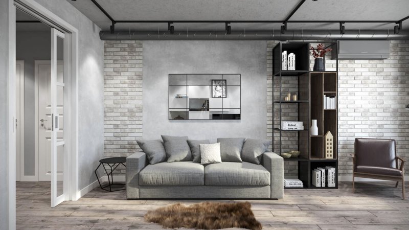 Loft style in the interior of the apartment