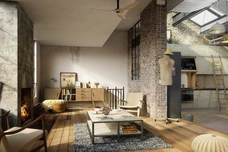 Loft style in the interior