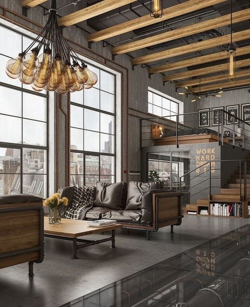 Loft and industrial style in the interior