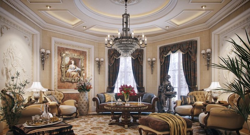 Baroque style in the interior of the apartment