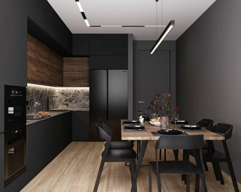 Dark tones in a modern style