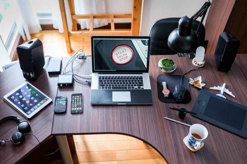 The table in the office