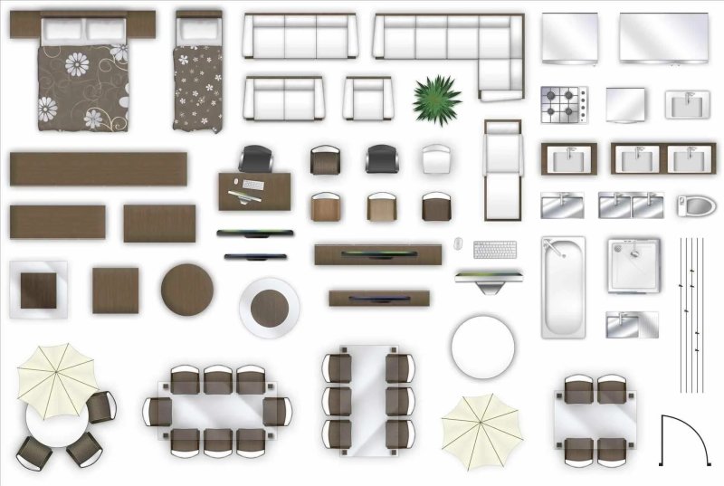 2D furniture on top of archicad