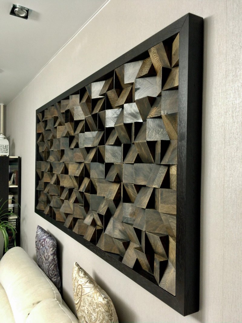 Designer panels on the wall