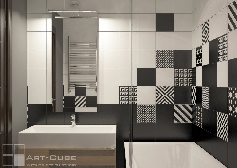 Black white tiles