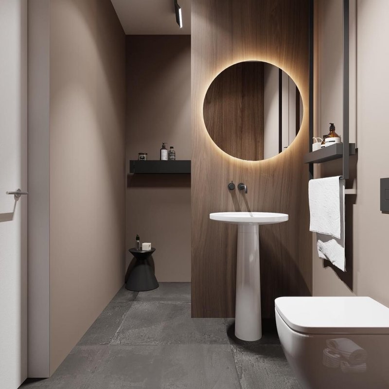 Modern toilet room