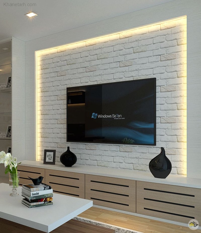 Wall decoration with TV