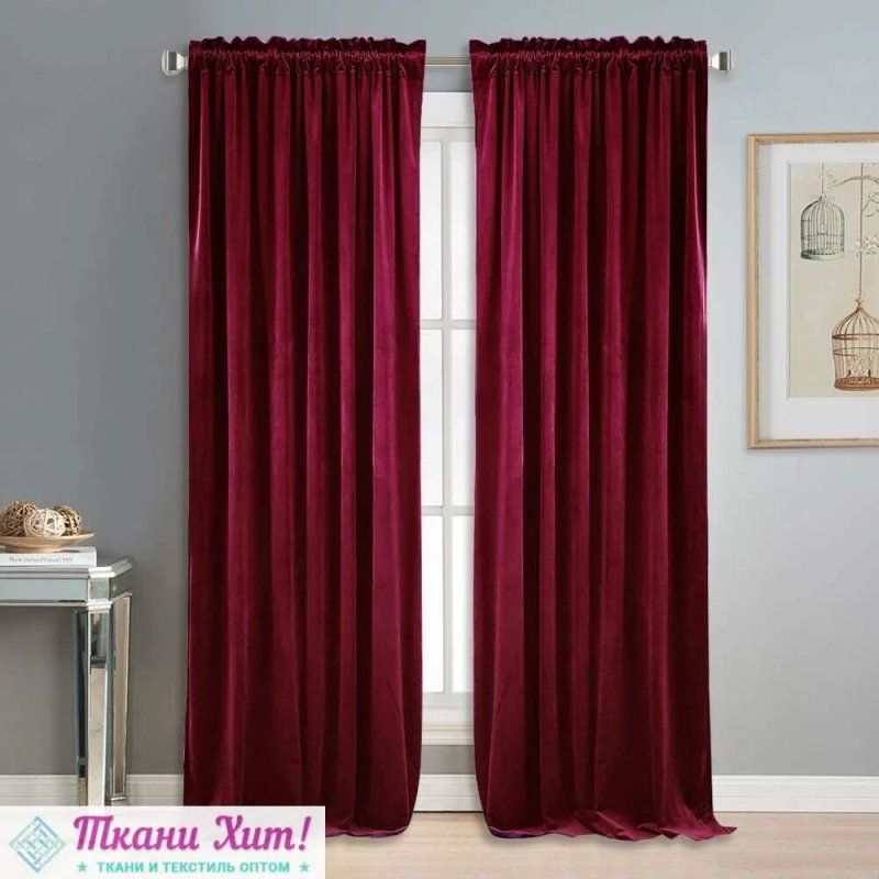 Velor curtains