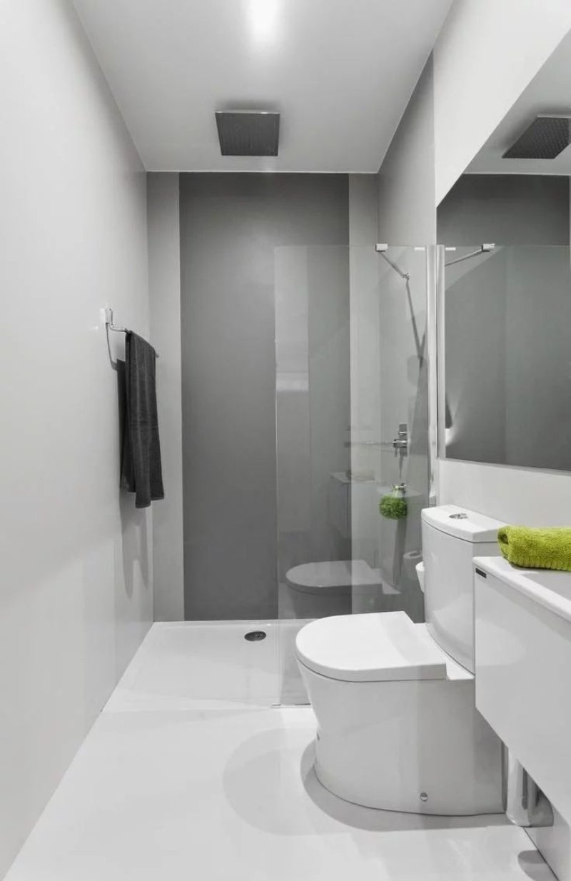 Narrow bathroom design