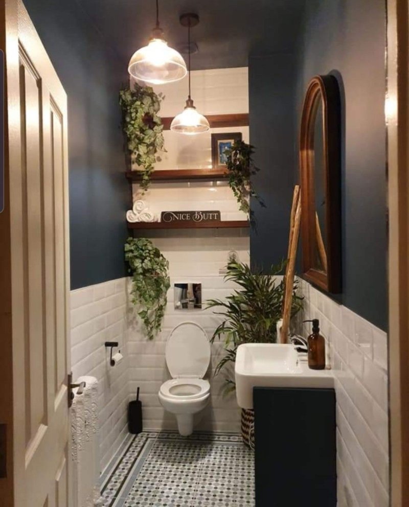 Stylish toilet interior