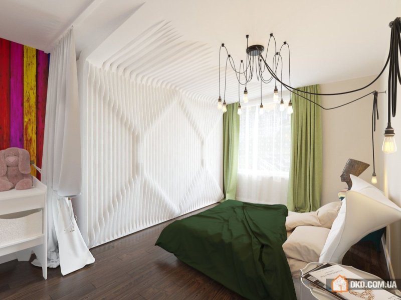 The interior of the bedrooms in a modern style