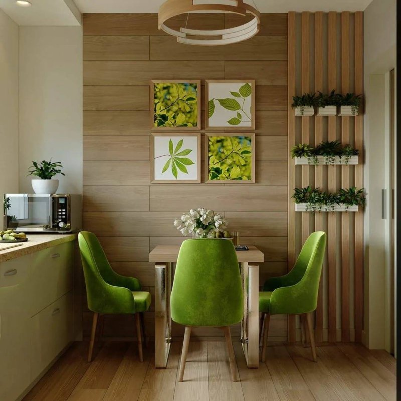 Eco -style in the interior of the kitchen