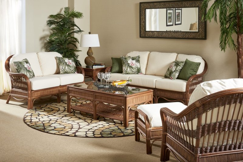 Rattan furniture in the interior