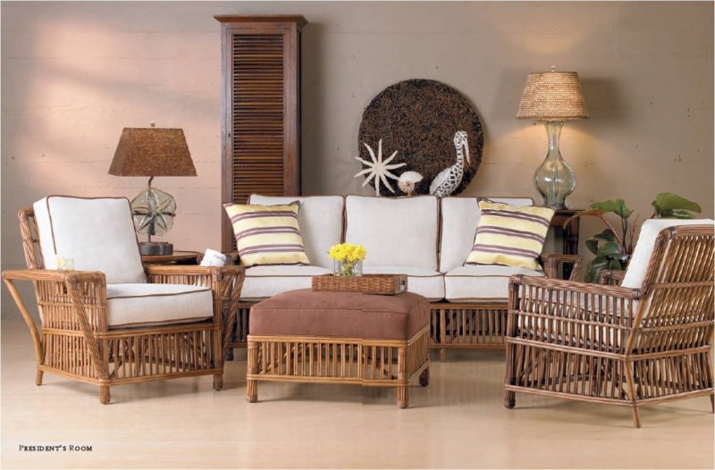 Rattan furniture in the interior