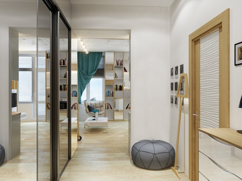 Design of the hallway in an apartment in a modern style