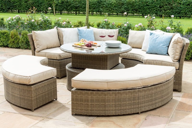 Garden furniture made of artificial rattan