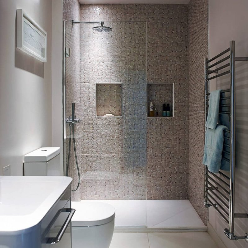 Narrow bathroom design