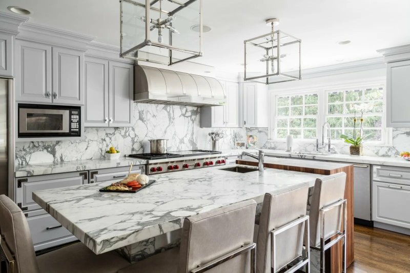 Kitchen marble carrara white