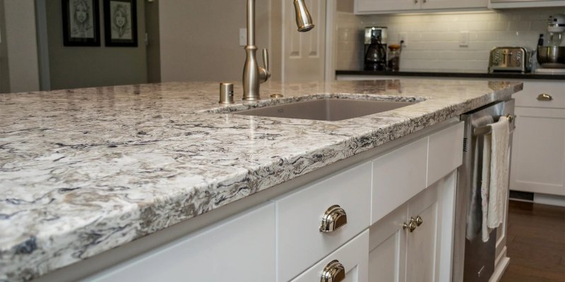 Quartz kitchen countertop