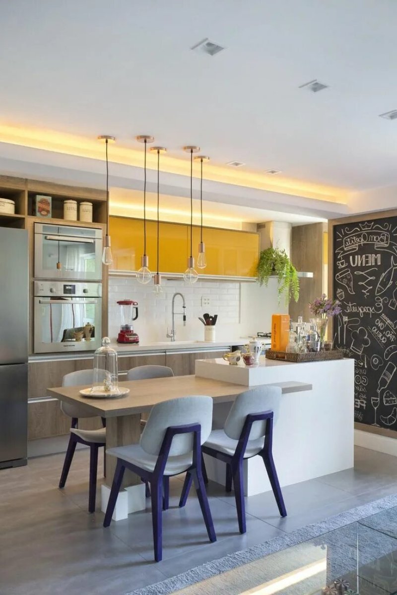 The interior of the kitchen is modern