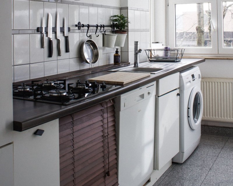 Washing machine in the kitchen