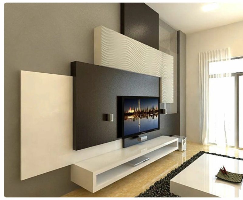 Wall design for TV