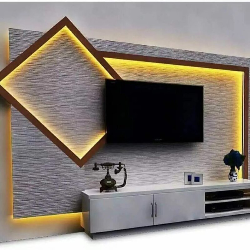 Wall design with TV