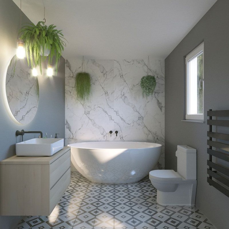 Eco -style bath design