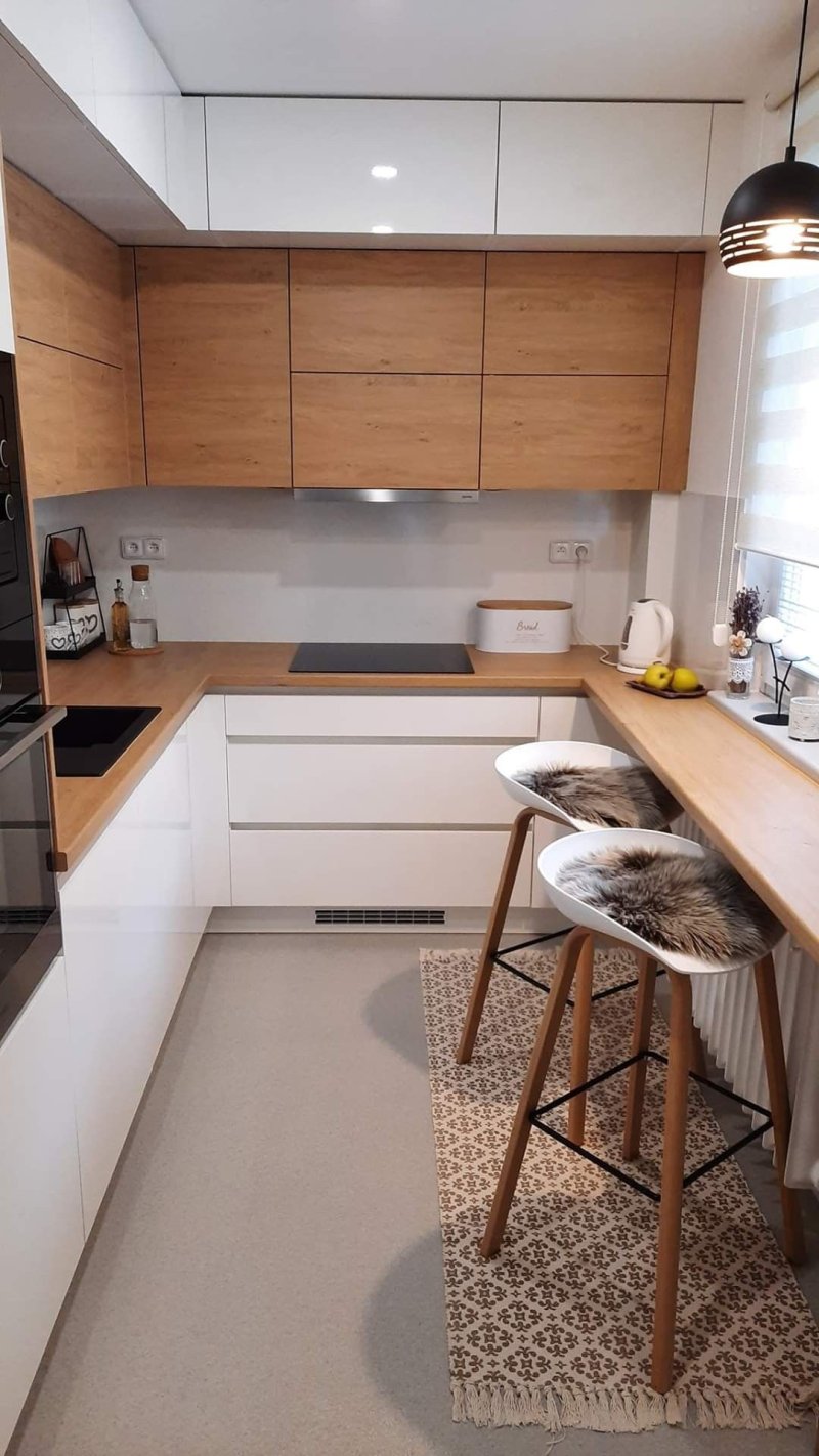 The interior of a small kitchen