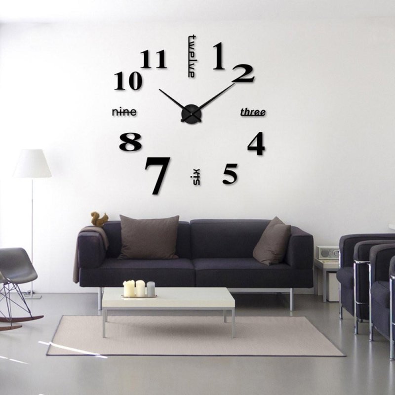 Self -adhesive clock on the wall