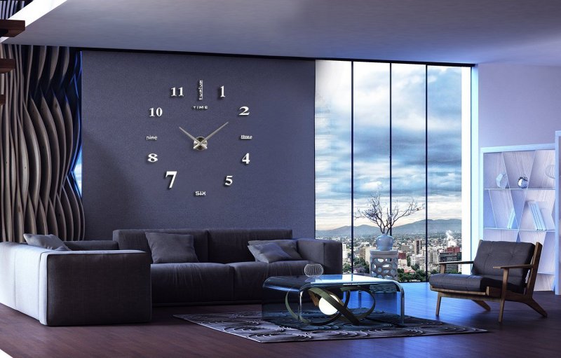 Wall clock in the interior