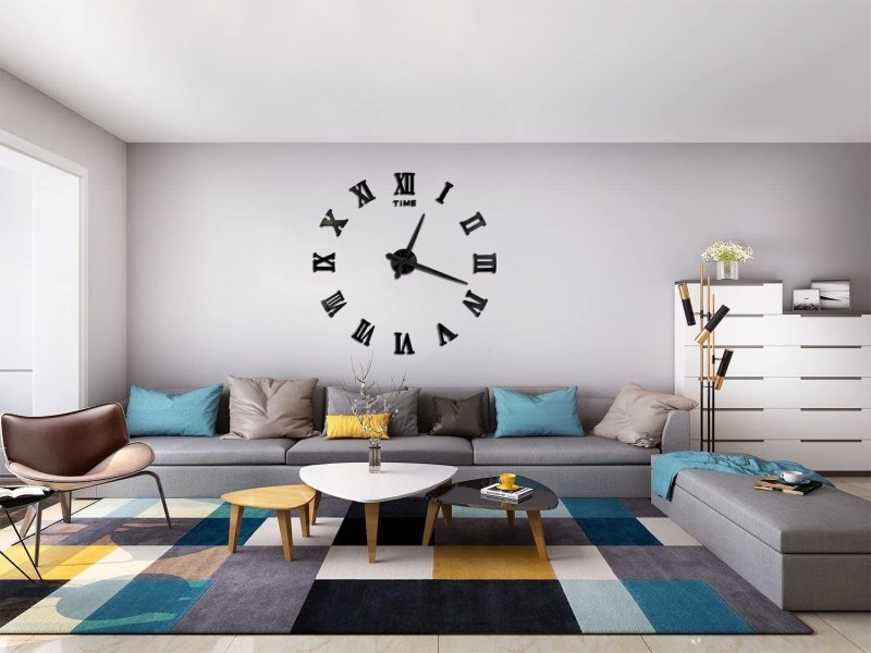 Designer clock on the wall