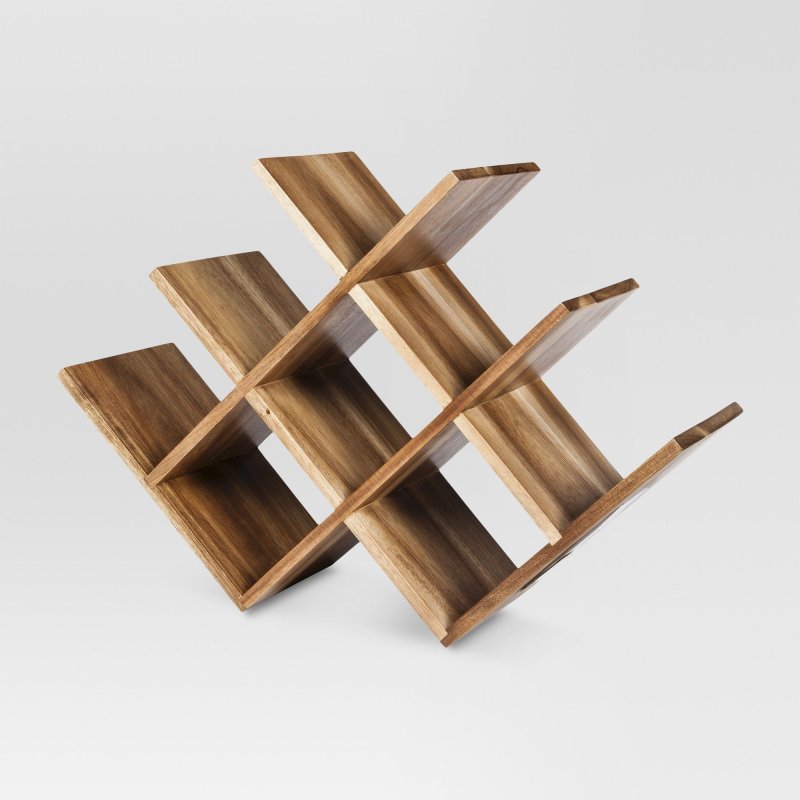 Wooden shelves