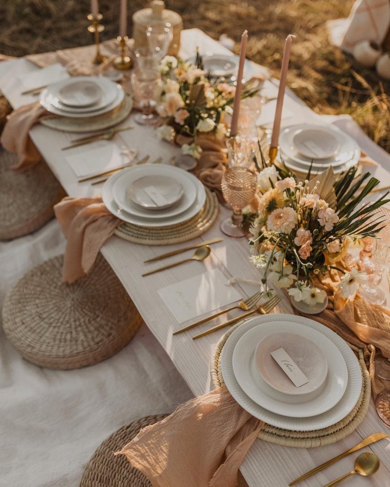 Boho style table setting