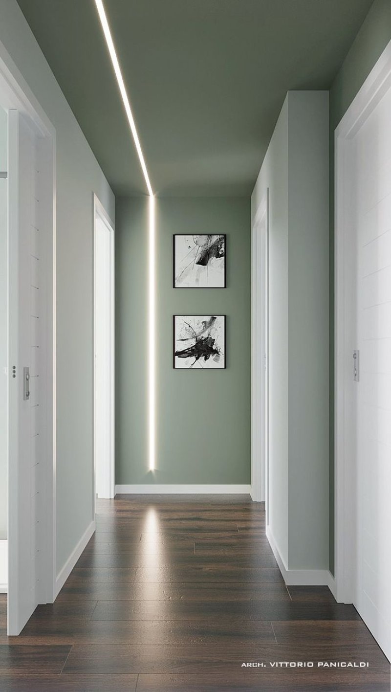 The design of the corridor in the apartment