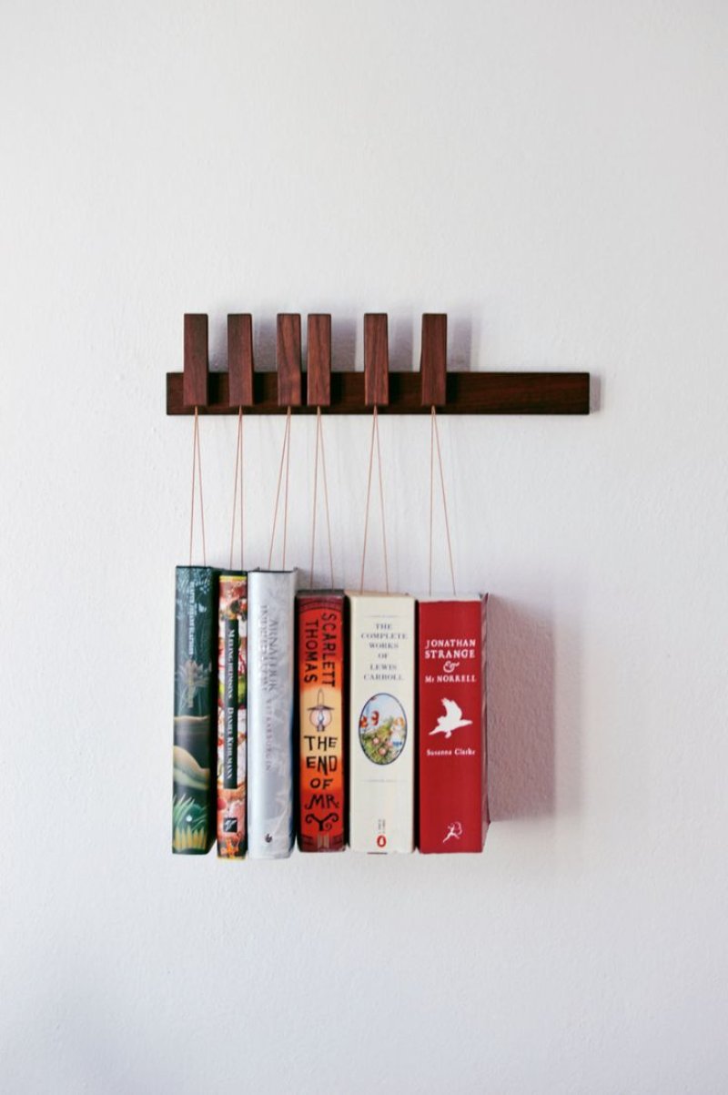 Wooden shelf for books