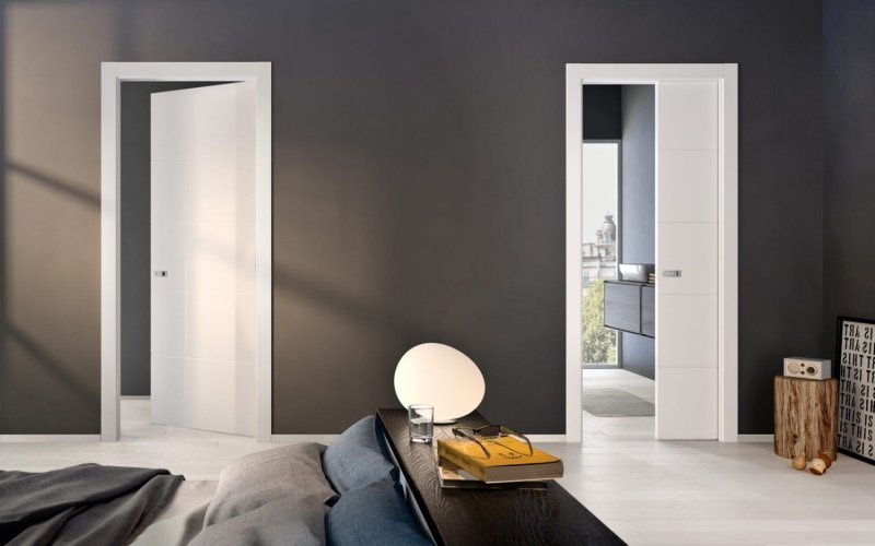 Interior doors in the style of minimalism