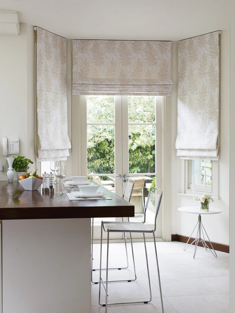 Roman curtain for a kitchen in a modern style