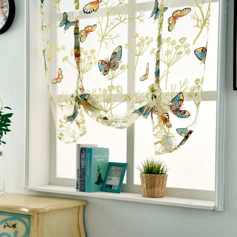 Curtains with butterflies